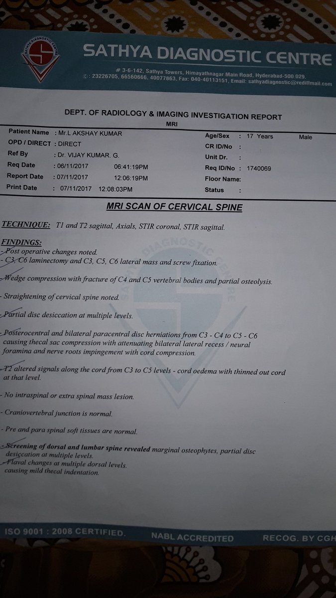 akshay_kumar00's tweet photo. @KTRTRS @KTRoffice 
Sir, I met with an accident in the year 2016, when I was 16years old.
It resulted into spinal cord damage and had to undergo surgery, but unfortunately I lost senses of my body and I am bed ridden from that day.Looking for help from you. https://t.co/k6MVdPdtrP