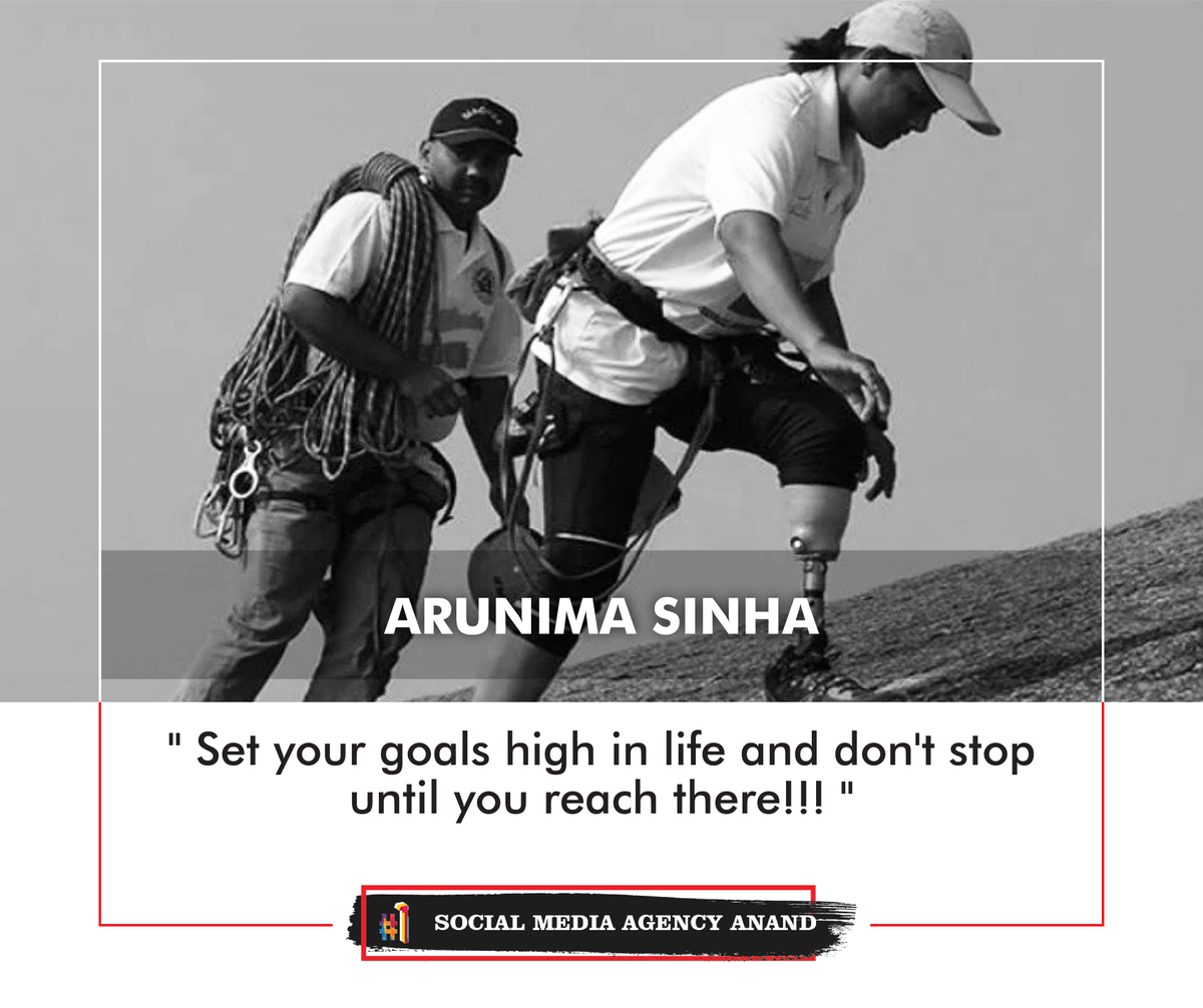 SMA_anand's tweet photo. Arunima Sinha is a former Indian volleyball player and world’s first female and India’s first amputee to climb the Mount Everest.
#arunimasinha #formervolleyballplayer #amputee #indian #mounteverest #disbale #socialmediaagency #socialmediaagencyanand #switchkeysolutions #anand https://t.co/xSMjwwgzo5