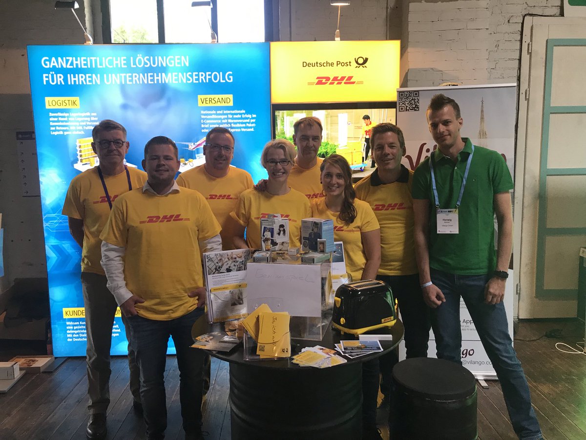 cloverjk80's tweet photo. Deutsche Post DHL is proudly sponsoring the first Shopify Community Day in Berlin #shopifymit19 https://t.co/mQVFvP0H0R
