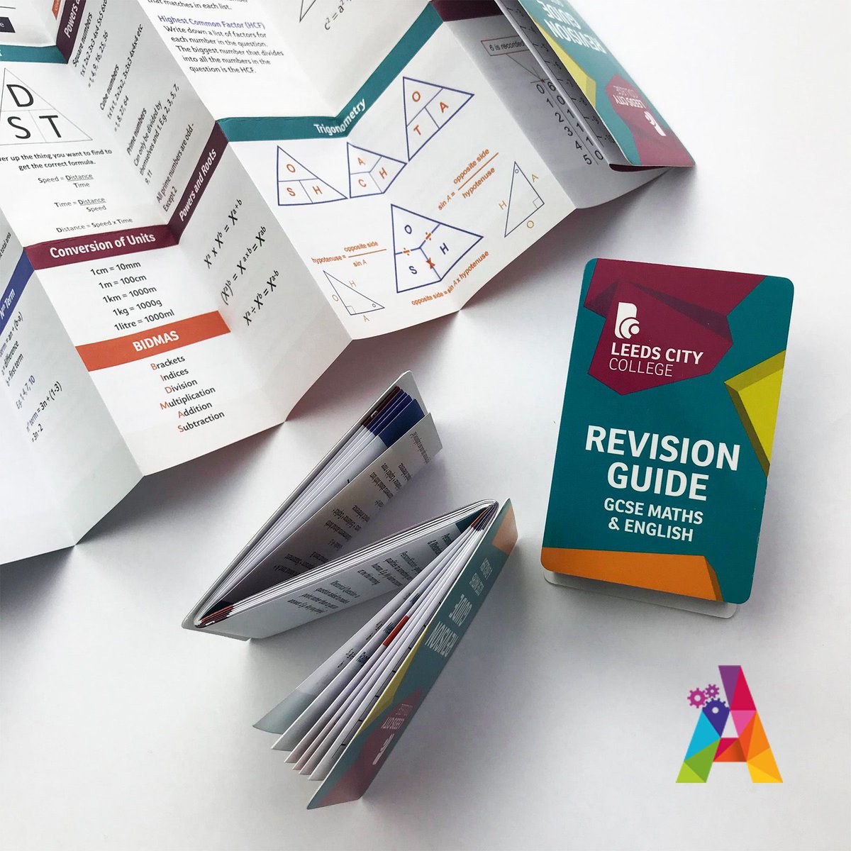 Happy #GCSEresults2019! 🤞🏻

@LeedsCityCollege worked with us to produce these brilliant Maths and English revision guides. Perfect to keep in schoolbags. 🎒

#creatingengagement #alphacards #zfoldcard #education #school #college #university #revision #revisionguide #gcse #alevel