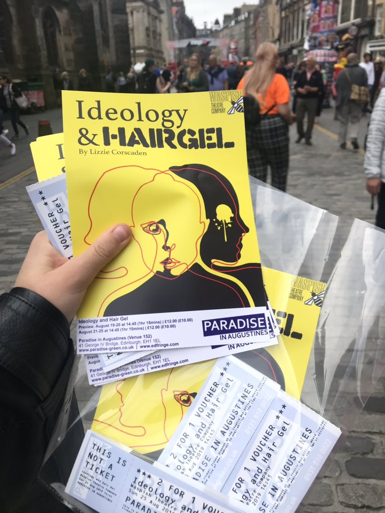 We’ve got 241 tickets today! Come and find us on the mile to pick up your voucher! Show starts at 2:45 #stingthefringe #EdFringe19 #womenoffringe