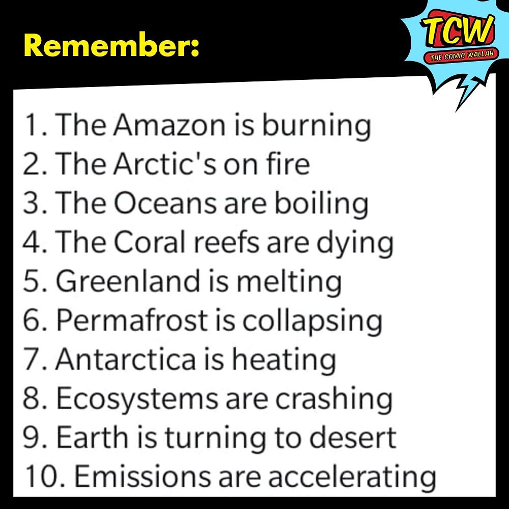 theCOMICWALLAH's tweet image. Earth is in danger!!
.
.
#trending #amazonforestfire #saveearth