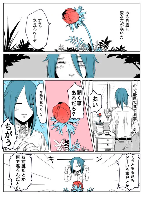 根暗少年と喋るお花が一緒に暮らす話(1/5) 