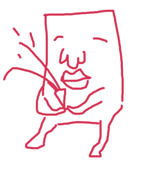 いつも作業通話してくれる人が30秒で描いたモノイイくんと利き手じゃない方でさらにマウスで描いてくれたモアイくん ありがとう… 感謝します 