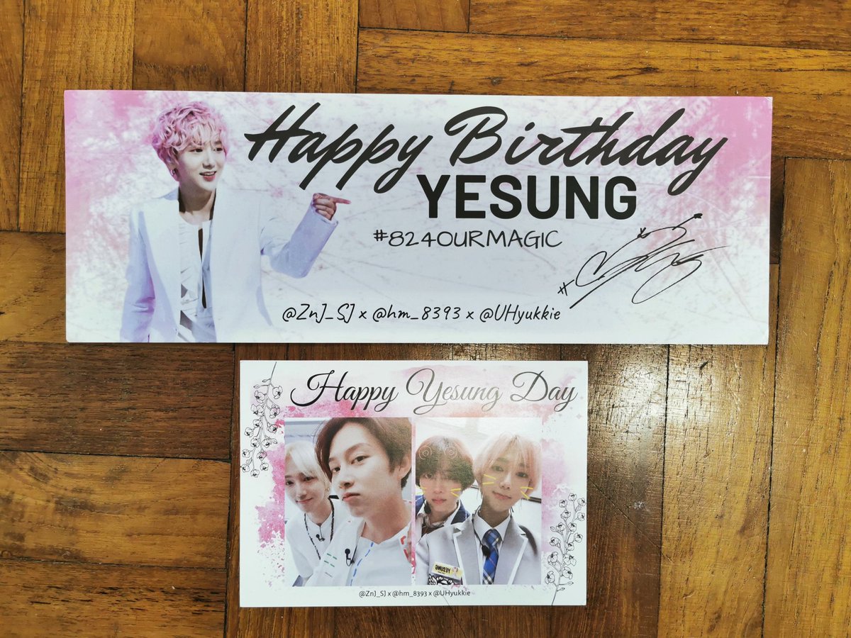 824OURMAGIC's tweet photo. Hi guys!

The kind fans behind this fansupport have passed us their fansupport banners to give out, so kindly collect them from us at the admin table on D-day, first come first served! 

D-2 to #824OURMAGIC and Yesung's birthday, see you all then! 😉

https://t.co/aak5t8PFRN https://t.co/9U6Yr9ZCyQ