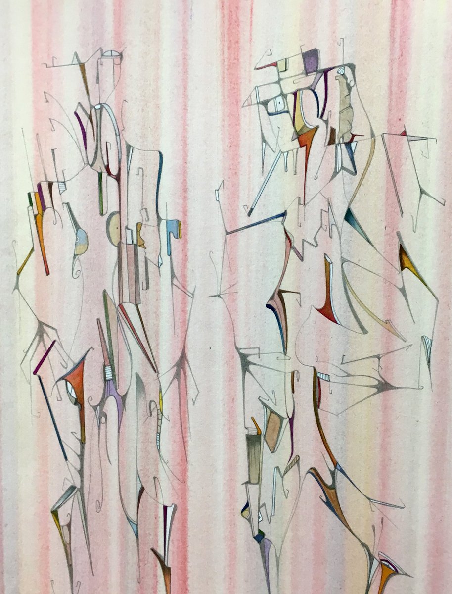 jdaviesarts's tweet photo. The Thins Collective. Maximal surreal things, watercolour and graphite on arches paper 28 x 19cm JDAVIESARTS #art #artist #fineart #contemporaryart #surrealism #artlondon #artgallery #painting #contemporarypainting #drawing #jdaviesarts #watercolour #contemporarydrawing #artstud https://t.co/E2oWSIdjxn
