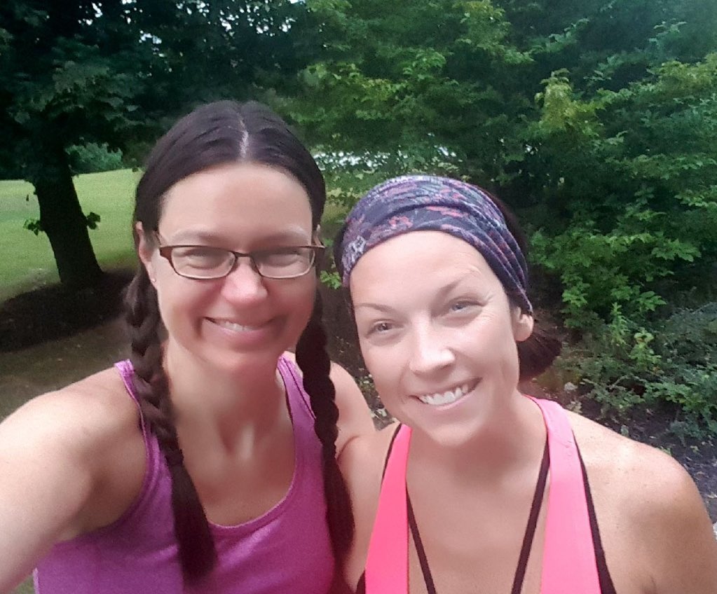 Tracy_Espinola's tweet photo. DAY 60!  OMG LAST DAY!  Morning run and yoga... the boy came in at the end for a picture. Yippie! #60x60Challenge https://t.co/mwwRUhUL9I