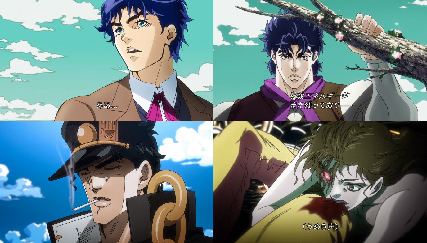 Michael ネトフリで配信されてるジョジョは 3部まで はtv版じゃなくて規制解除や作画修正がなされてる円盤バージョンだった事に今更気づいた ジョナサンは全編イケメンになってるし 承太郎のタバコ規制も無く黒塗りシーンは全解除されてる Michael ネトフリで配信されてるジョジョは 3部まで はtv版じゃなくて規制解除や作画修正がなされてる円盤バージョンだった事に今更気づいた ジョナサンは全編イケメンになってるし 承太郎のタバコ規制も無く黒塗りシーンは全解除されてる