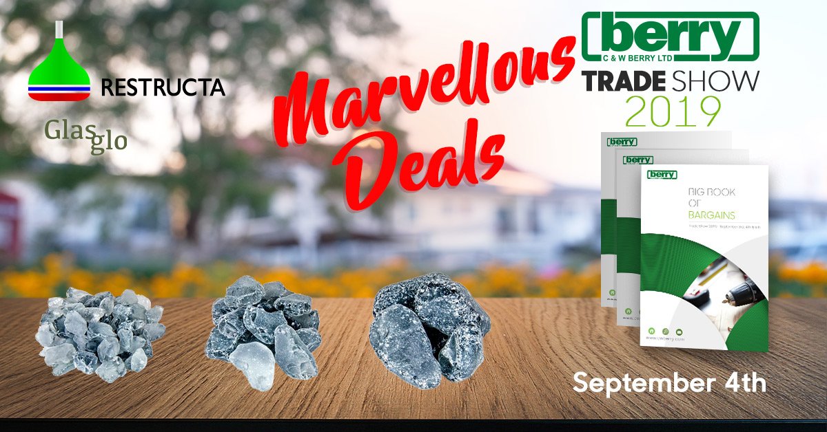 candwberry's tweet image. Marvellous deals on amazing recycled glass aggregate from @Restructa_ltd on 4th September at the @CandWBerry trade show

#recycled #recycledaggregate #aggregate #landscaping #landscapedesign #ecofriendlylandscaping #TradesTalk
