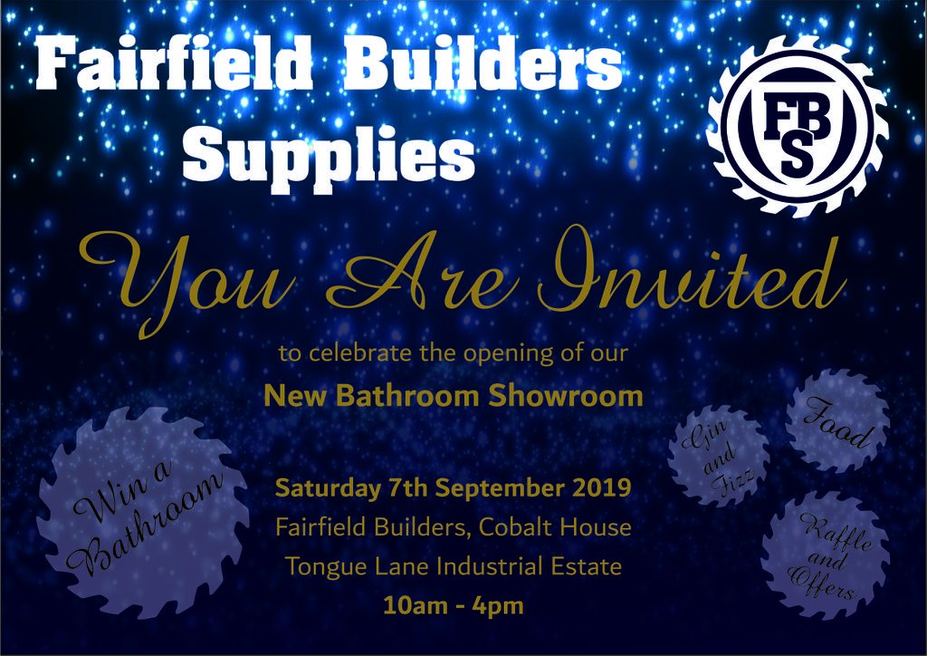 Dan our Business Development Manager will be attending the <a href="/FBS_Buxton/">Fairfield Builders</a> showroom opening next week on the 7th of September! Don't miss out on a chance to win a free bathroom! 

#OpeningDay #raffles #win #winabathroom
