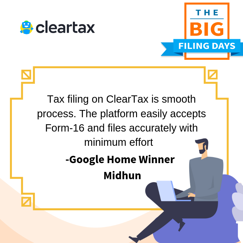 _cleartax's tweet photo. Congratulations Winners! 

Six hours to go, file now to win Netflix subscriptions, Google home or a trip to Thailand.
Click to file: https://t.co/JuZcK9ngWv

The winners speak!

#IncomeTax #Incometaxreturns #BigFilingDays #RelaxWithClearTax #RewardingNotTaxing https://t.co/S3tBE2liIQ