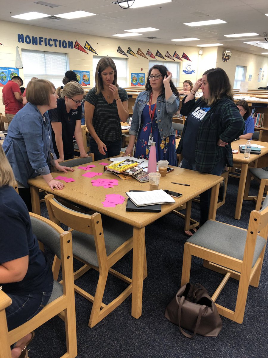 PersonShona's tweet photo. The English team is diving into the work of @writeguyjeff. It’s important to complete the work you want the students to complete.#EveryDayEditing #GMSBelieves @English8GMS https://t.co/2gF1MQXFfG