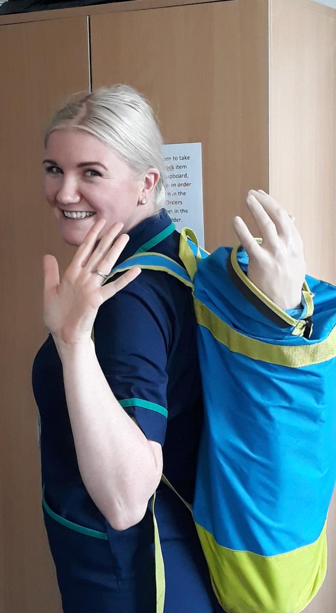 OUHPracticeD_E's tweet image. Here&apos;s Andrea setting off to do cannulation and venepuncture competency assessments. The practice arm just about fits in her back pack! Let the team know if you need help with your final sign off or refresher training clinical.skills@ouh.nhs.uk #PracticeDevelopment