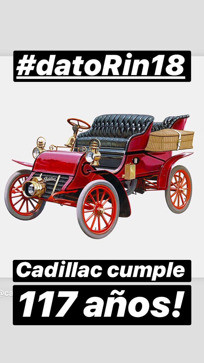 Rin18mx's tweet photo. [#datoRin18] Un día como hoy pero de 1902 se fundó Cadillac, en Detroit, Michigan. https://t.co/lqadWKJ6bh