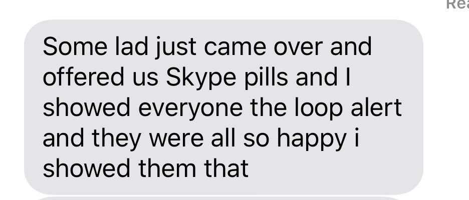 timcrim's tweet photo. If you want cast iron proof of how important @WeAreTheLoopUK is, here’s a text from my teenage son at #ReadingFestival #JustSayKnow https://t.co/MrBbgvqqYW