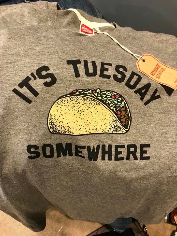 In here (at least this month) it’s always Tuesday. #cooptingAF #lol #homage #tacomonth #tacotuesday #forevertacos #loveourmangoes