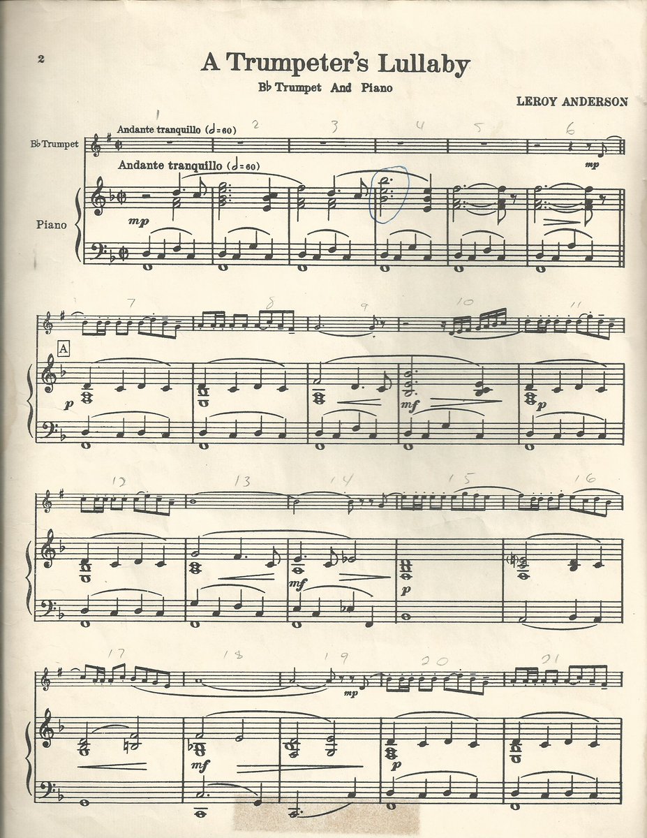 DennisRedwine's tweet photo. @leecaswell I noticed you play trumpet.
I thought you might like this manuscript.
It's a fun song to play anytime &amp; ppl seem to enjoy it.
PS.  VMware is awesome. https://t.co/kLtrN896b3