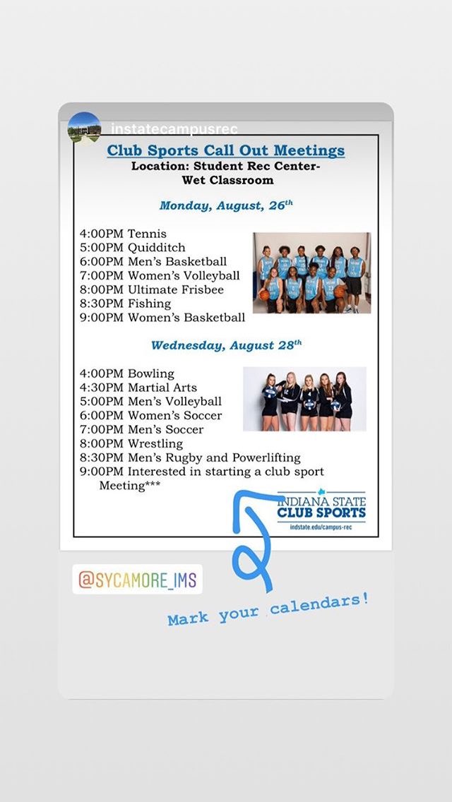 isuwcvb's tweet photo. We hope to see anyone interested in women’s club volleyball at our call out meeting with open gym to follow Monday at 7 in the Wet Classroom in the rec!! https://t.co/m4xk6OLUHY