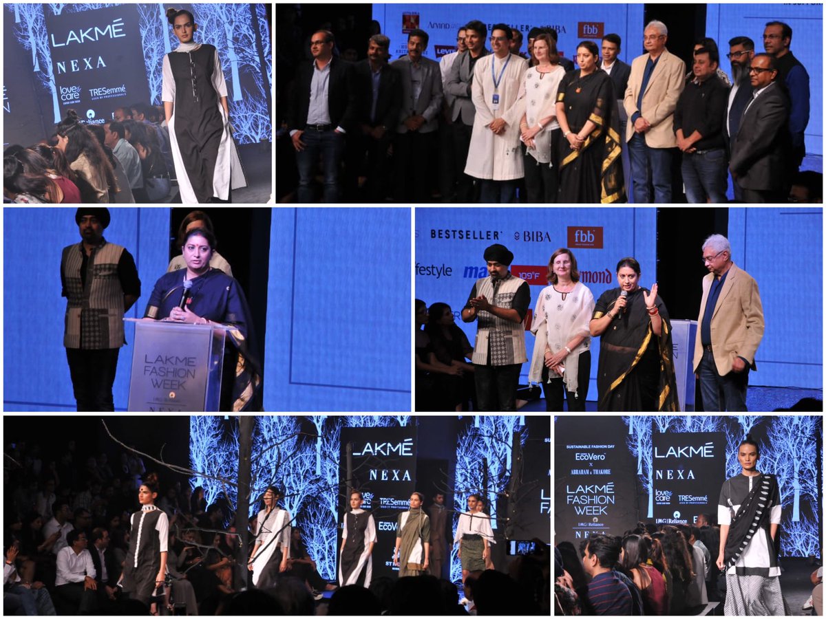 Smriti Z Irani (@smritiirani) on Twitter photo Proud to have joined launch of SU•RE - Sustainable Resolution, an initiative of <a href="/LakmeFashionWk/">Lakmé Fashion Week</a> & <a href="/CMAI_Official/">CMAI</a> supported by <a href="/UNinIndia/">United Nations in India</a> to make the Apparel Industry in India more responsible, eco-friendly & sustainable. Proud to have joined launch of SU•RE - Sustainable Resolution, an initiative of <a href="/LakmeFashionWk/">Lakmé Fashion Week</a> & <a href="/CMAI_Official/">CMAI</a> supported by <a href="/UNinIndia/">United Nations in India</a> to make the Apparel Industry in India more responsible, eco-friendly & sustainable.