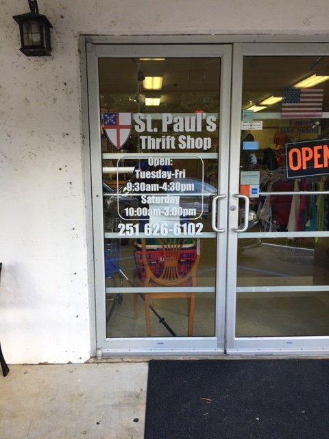 IdentitySigns1's tweet image. New logo and door lettering for St. Paul's Thrift Shop