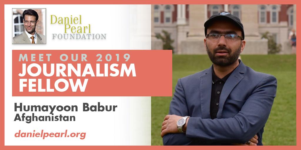 DanielPearlFdn's tweet photo. Did you know? DPF has awarded over 30 Journalism Fellowships, giving promising journalists the expertise and confidence to spread tolerance &amp; free speech at home. Meet our 2019 Fellow: Humayoon Babur from Afghanistan. https://t.co/WrUtCUQUIc @AlfredFriendly https://t.co/cwGUGZIENo