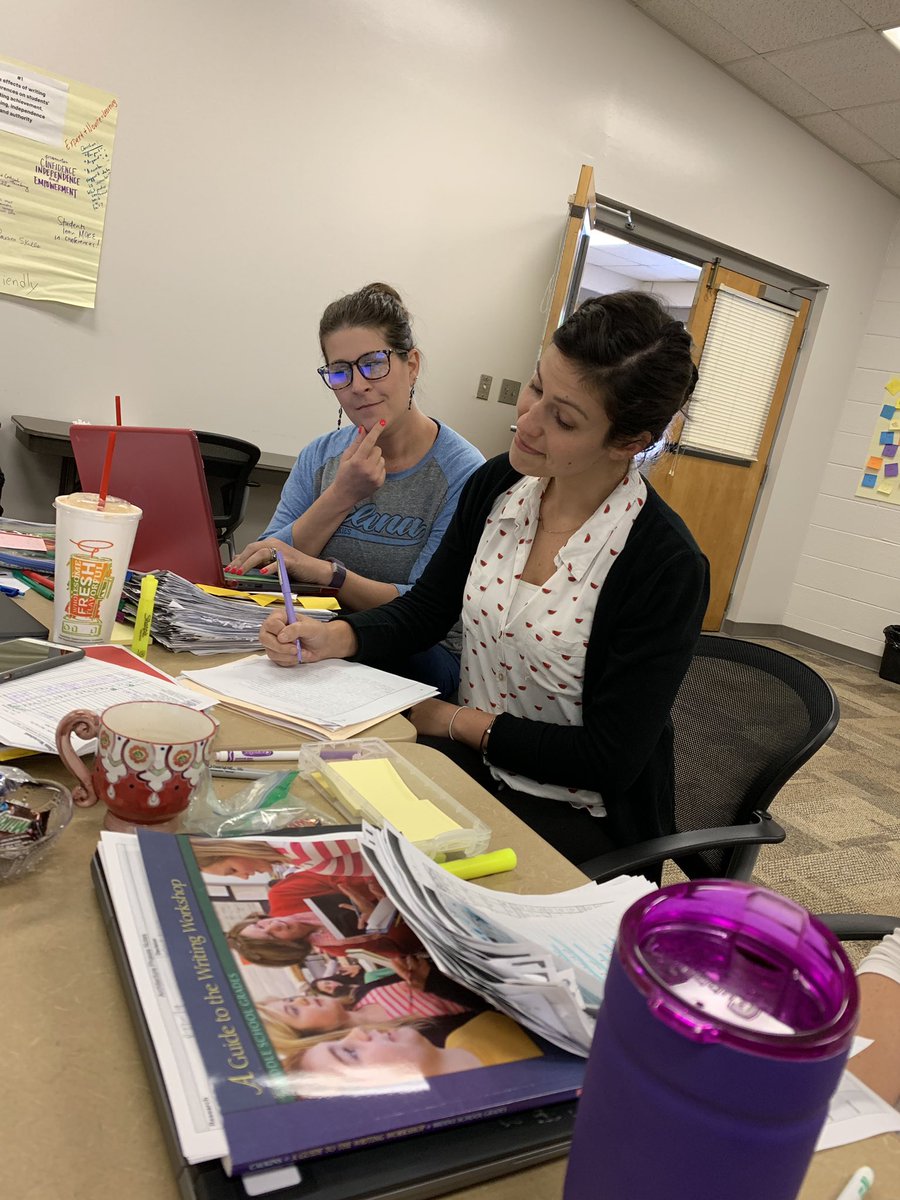 EnglishDivaVMHS's tweet photo. Writing PD with the best ELA teachers ever #ChallengeEngageEmpower #ShelbyLearns @RMack_SCPAS @KGloverTeach @holliepartridg2 @mlroddy @dr_mwilson @VMHS_Jackets https://t.co/oa1d9l33AU