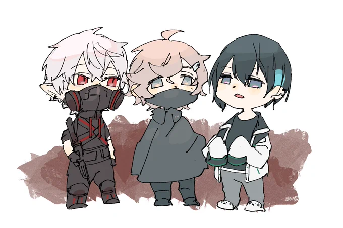 告知画像、黛君だけがっつり部屋着で笑っちゃった
#KuzuArt #かな絵  #灰画 