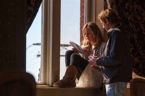MondayAt1101AM's tweet photo. #BehindTheScenes looks at #MONDAYAT1101AM actress Lauren Shaw going over her lines. Watch on Amazon prime https://t.co/z1VPVv7F1X