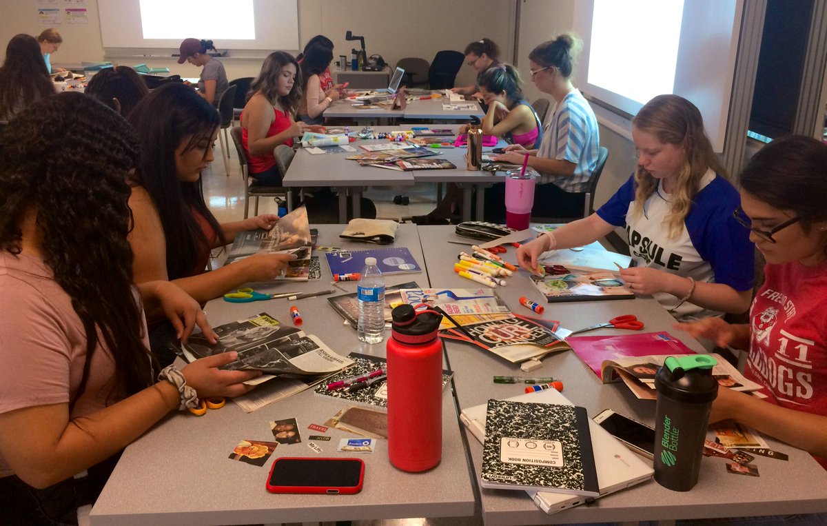 Ast. Professor <a href="/julwahleithner/">Juliet M Wahleithner</a> always bringing creativity to writing ✍🏼  

Liberal Studies students are learning about #writing in K-8 classrooms and are starting the semester by creating writers notebooks.