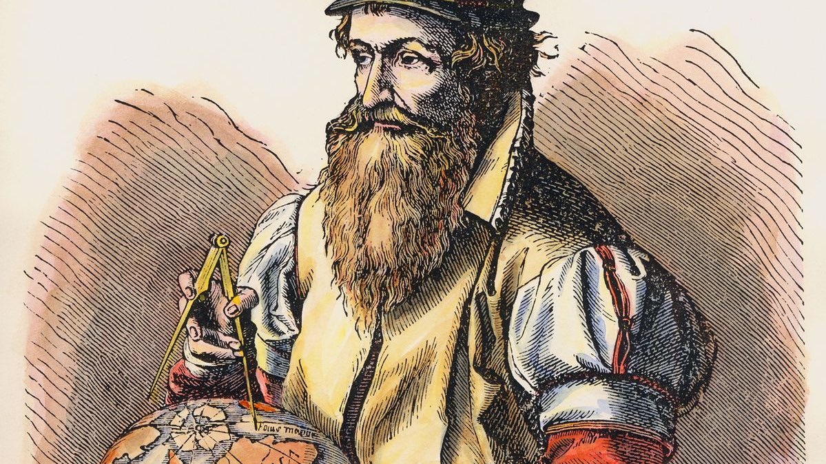 However, there is more recent evidence as well. Gerardus Mercator, a renowned geographer, cosmographer, and mapmaker, seems to portray the location of the cosmic mountain and its surrounding land masses in his most well known portrait.