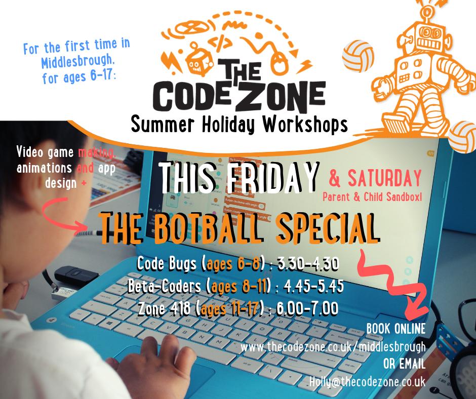 codezoneboro's tweet image. Ages 6-17, FRI/ SAT: Join us at The Code Zone! 🏐🤖 We're hosting a robot shootout, coding controllers, testing a new sensor 👀 Drones for parents &amp;amp; children. Don't miss out on a unique day out, right by the dock 😋 buff.ly/2NtwJhx @lovembro @primarytimestv  @TeesTweets