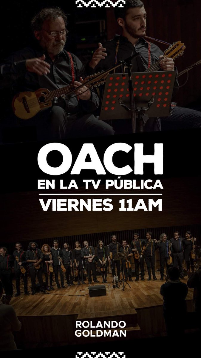 charanguisto's tweet photo. MAÑANA EN LA TV PÚBLICA 👉📺
Junto a la #OACH (Orquesta Argentina de #Charangos) estaremos éste viernes a las 11hs en @Argentina_Baila por la @TV_Publica.
#Charanguisto #RolandoGoldman https://t.co/xtZSp2A4jn