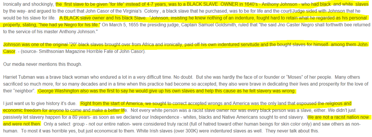 Excerpts from article. You should really visit her site and read entire article as well as use her site for a great source of truthful history. She is amazing.