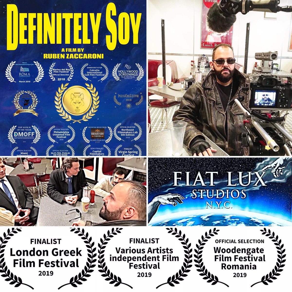 ZouvelosGeorge's tweet photo. Thank you #Romania 🇷🇴 #London #England 🏴 🇬🇷 and #Chicago #USA 🇺🇸 For 2 more Finalist & Selecting our .@DefinitelySoy #film the winners TBA. #definitelysoy #defsoy
.@ZouvelosGeorge is an award winning #filmmaker at .@FIATLUXSTUDIOS #actor #writer #director #producer #narrator https://t.co/nZR8ZDvaXi
