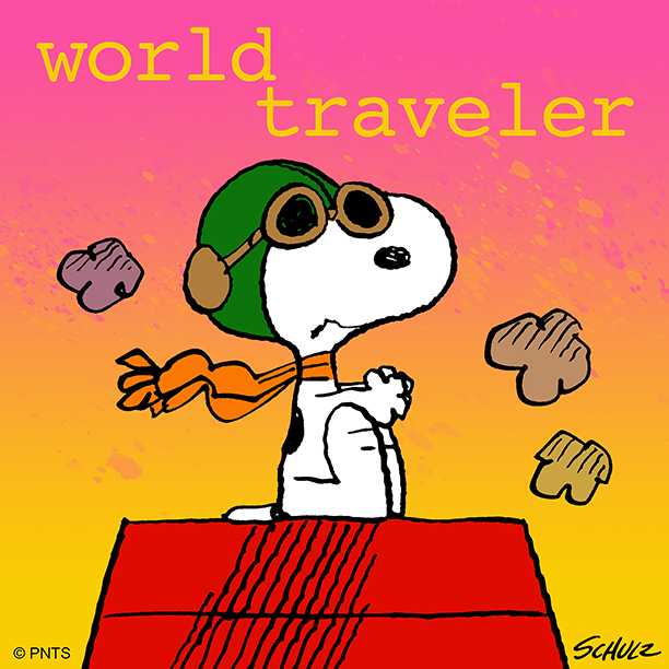 Snoopy's tweet photo. I want to go everywhere. https://t.co/9m59Dsx15k