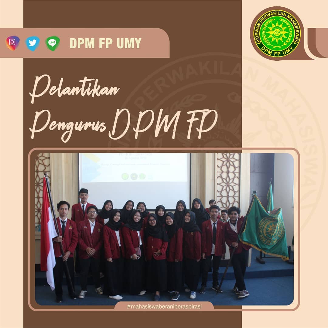 ※16 Agustus 2019※
Telah dilantik para pengurus lembaga yang ada di Fakultas Pertanian UMY, semoga amanah dan dapat menjalankan kewajibannya satu periode kedepan
#umy #mudamendunia #dpmfpumy #dpm #fp #dpmfp #mahasiswa #berani #beraspirasi #bersinergi #pelantikan #kmfpbersinergi