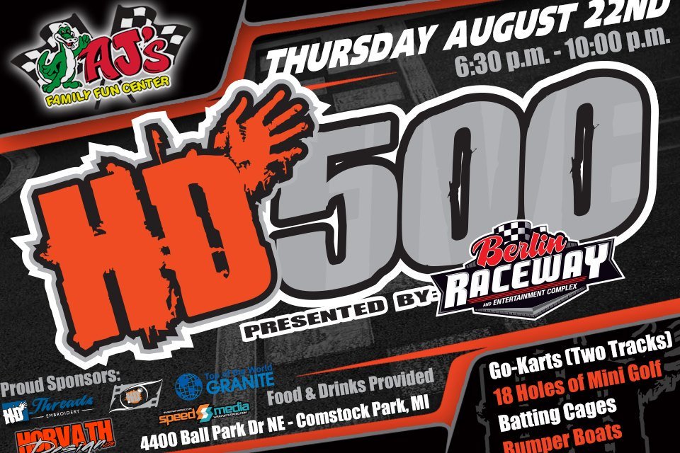 mattprieur's tweet photo. Looking forward to the 5th annual #HD500 pres. by @BerlinRaceway Tonight (Th-8/22) at @AJsFunCenter 

Planning on bringing the trophy back to Ohio! ;) https://t.co/T4BhimkM7D