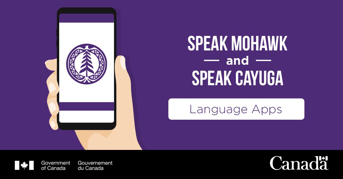 GCIndigenous's tweet photo. Sharpen your #Mohawk & #Cayuga vocabulary using these apps made by @snpolytechnic! The language apps are divided into greetings, clans, places and seasons so people can use them in their everyday lives!
#SpeakMohawk: https://t.co/S63pDOuhPg
#SpeakCayuga: https://t.co/WAzTLMfgOz https://t.co/SqgOL61dyT