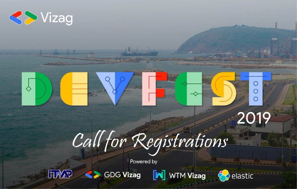 Dear Members,

We are happy to announce that the registrations for the 2nd edition of Google Devfest 2019 by GDG Vizag are now open.  

Do register at - tiny.cc/devfestvizag20…. 

The last date of registrations are 5th Sep 2019.

#GDGVizag
#WTMVizag
#DevfestVizag
#Devfest