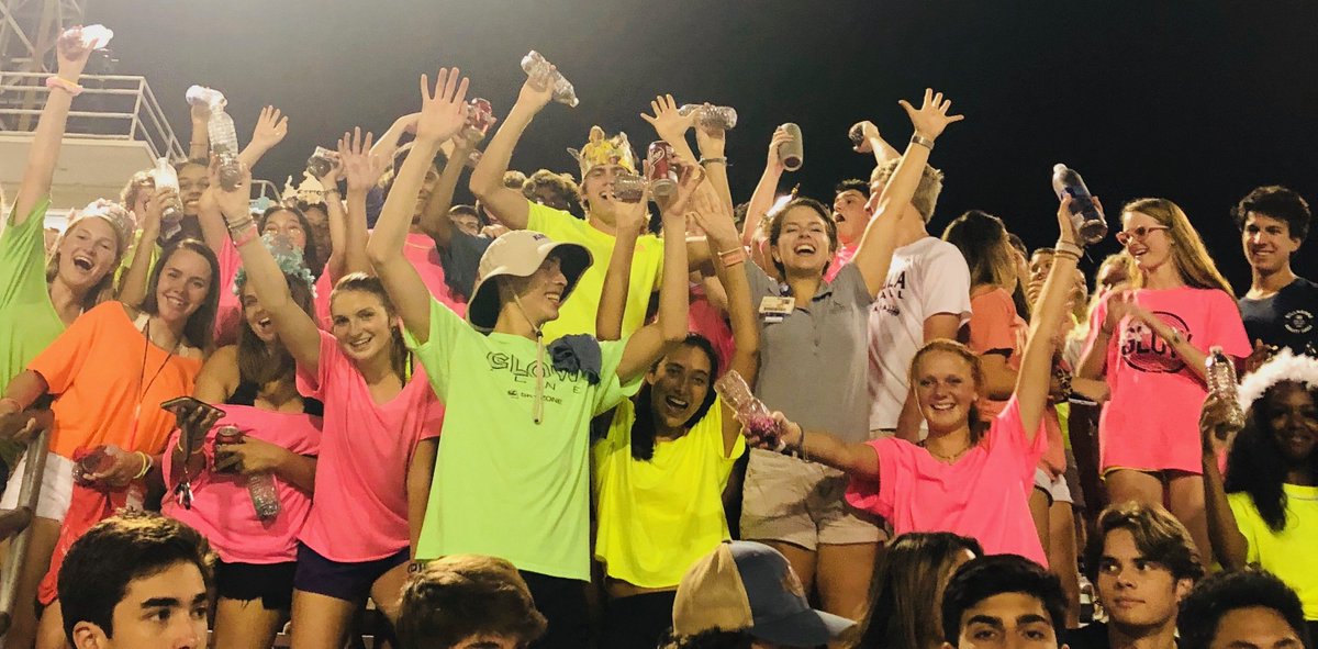 AndrewsInst's tweet photo. Andrews Institute certified athletic trainer Ginger Bogan, ATC, in the stands with the glow squad before the Pensacola High Schools vs. Escambia High School football scrimmage last week. #ForThoseWhoMove https://t.co/qpNuk0KLSo
