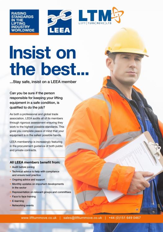 LoadGuard's tweet photo. Insist on the best, insist on a LEEA member! 
LTM are proud to be LEEA members and all key members of staff hold a range LEEA qualifications and LEEA Team Cards  #insistonthebest #LTM #LEEA #Itswhatwedo https://t.co/NR2L9jaEB3