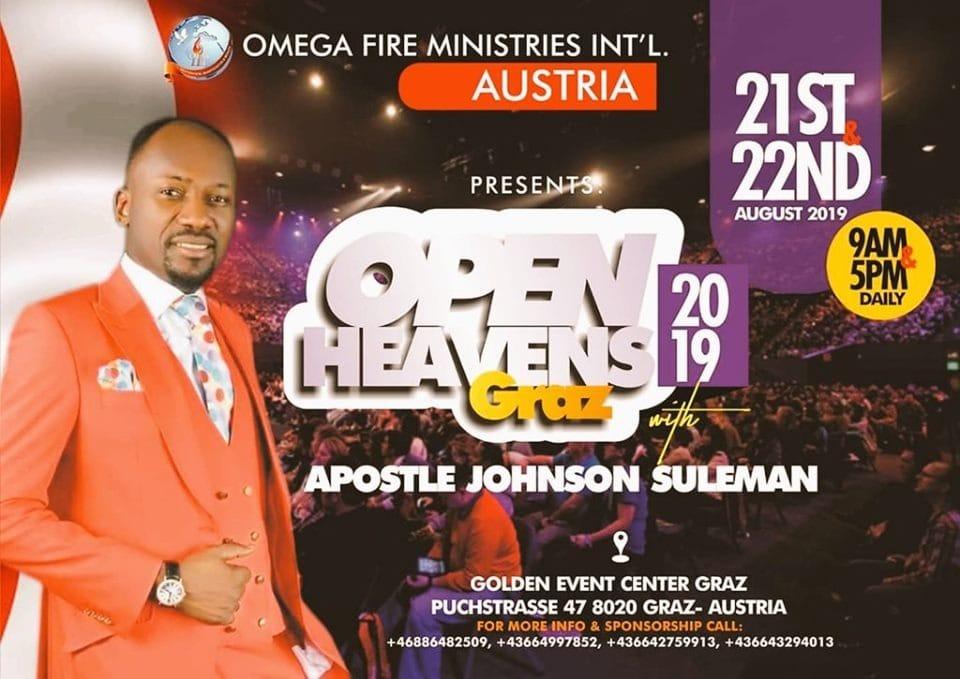ofmhamburg's tweet photo. PRAYER:-

 MY FATHER X2, AS I BEGIN TO PRAY, OH LORD ARISE, SHOW ME MERCY, AMEN.

#FromAuchiToTheWorld
#JesusIsInTown
#OpenHeavens2019
#Gratz #Austria
#CelebrationTV
#Day2Morning2ndSession
#WithApostleJohnsonSuleman
#DrLizzyJohnsonSuleman
#22ndAugust2019 https://t.co/OgwjHA27p3