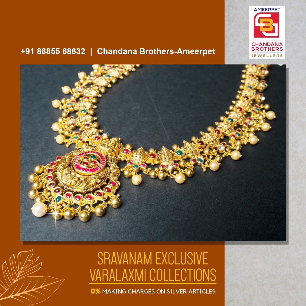 Chandana Brothers Jewellers on X Shine your love on with masterpiece gold haaram collection. Chandana brothers presents shravanam vararalxmi exclusive collections. 0 making charges on silver articles....