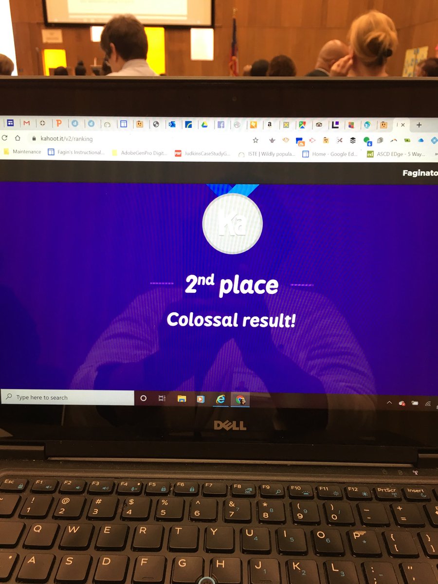MsFagin's tweet photo. @RobinHarris417 and I rocked the @GetKahoot game during our #ProfessionalLearning on #CustomerService. We are #GSCStepRightUp! #GSCSTech https://t.co/HUCsebYKcN