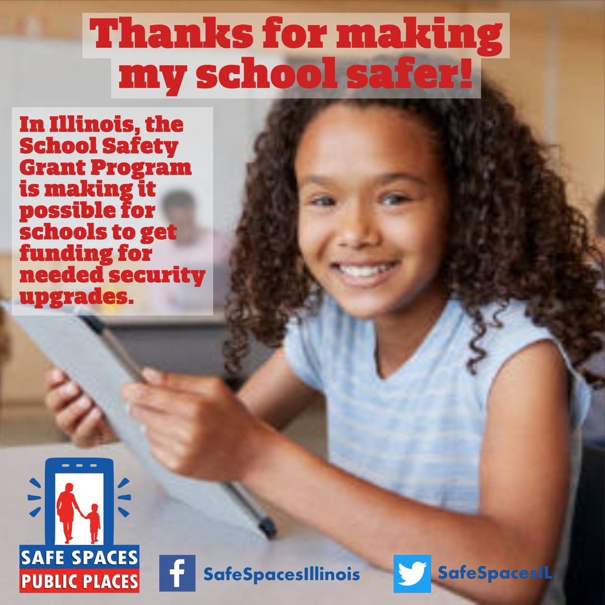 Funds from the Illinois School Safety Grant Program are making our students safer, with security upgrades to schools, including metal detectors and x-ray machines.