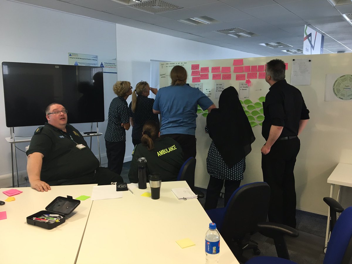 MarieFogarty7's tweet photo. Ambulance workshop with the MDT.... lots of ideas generation!! Thank u team!! #simpledischarge @debbiejakeman @Jatindersinghu4 @nhsuhcw @thinkBIGuhcw @BrigstockTracey @LisaWardenKPO https://t.co/KkuUT8WJDo