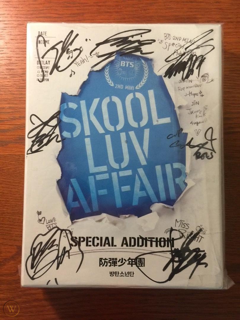 - The rarest signed album is Skool Luv Affair Special Addition. It's price is around $700. There are maybe around 7 in the world. Non-signed ones go for around $200 (even w/o PC)- If you get a fansigned page, there should be a "To: xxx" on it! If not, it is probably fake