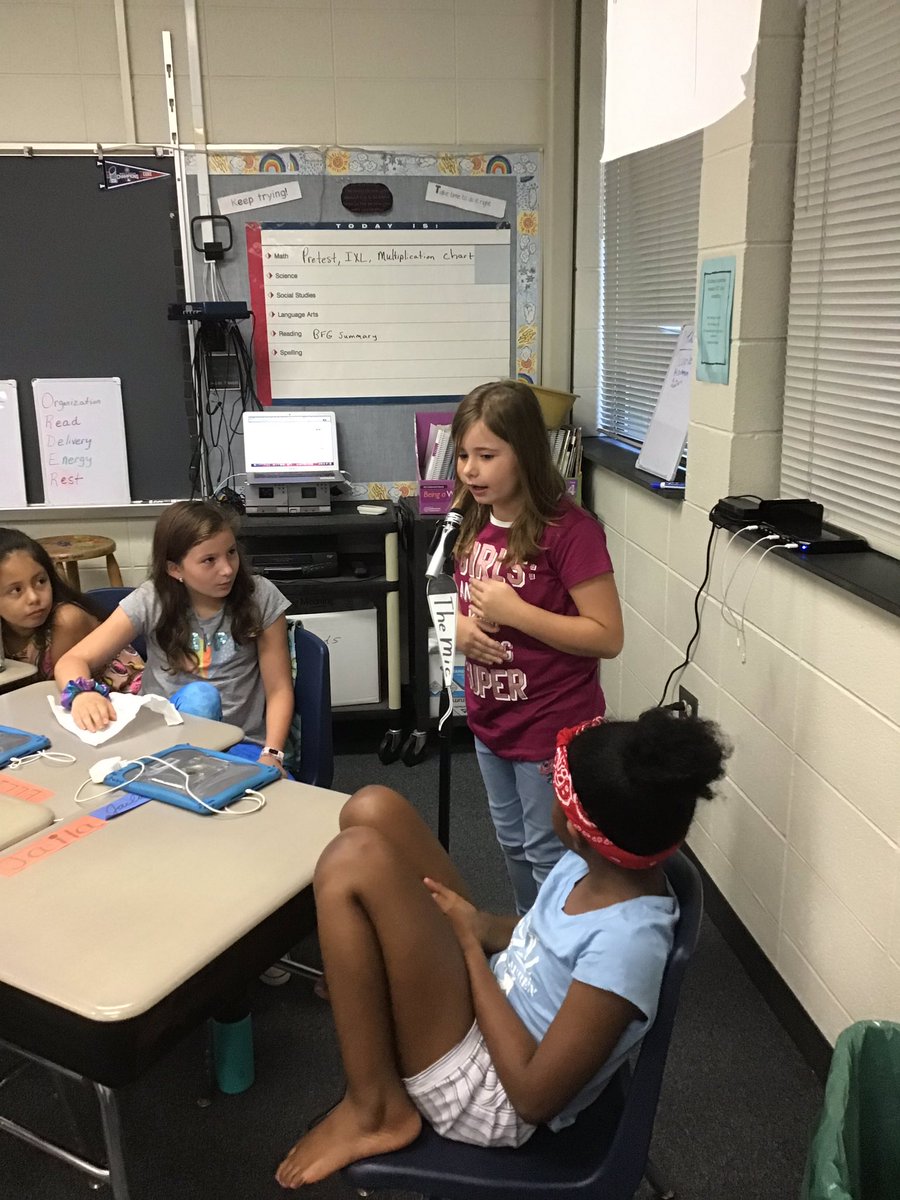 mickschdale's tweet photo. Students sharing jokes and riddles at “The Mic!” #rtslearns #d56achieves #rtsvikings https://t.co/rNZCQkVf4I