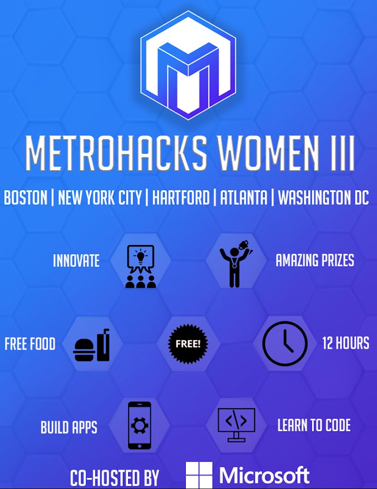 🚨 Attention 🚨 Is there a young lady between the ages of 13-18 in your life? Is it YOU...or a Student, Daughter, Sister, Friend...She is invited to this *FREE* event in Atlanta in partnership w/ <a href="/MetroHacks/">MetroHacks</a> <a href="/MicrosoftEDU/">Microsoft Education</a> <a href="/microsoft/">Microsoft</a> Sign up today!   metrohacks.org/Women/atlanta.…