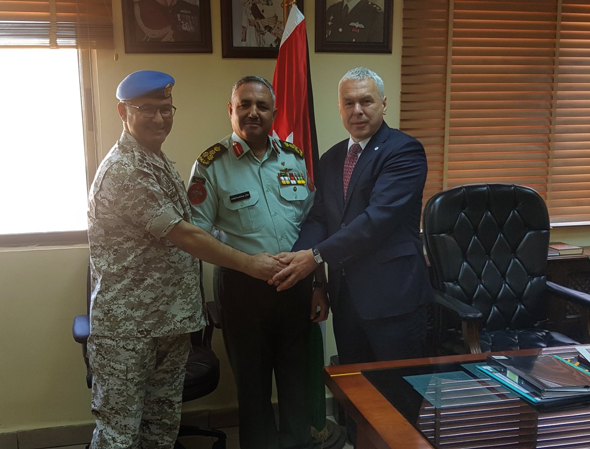 ICCSS_EU's tweet photo. Amb. Krzysztof Paturej, #ICCSS President and Gen. Khalid Alshantir, head of Engineering Corps within @ArmedForcesJO (JAF), officially opened ICCSS Africa and Middle East Office in Amman. Jordan Project: https://t.co/ShuBKspkSy #chemicalsafety #MiddleEast https://t.co/MvUOBFWq1g